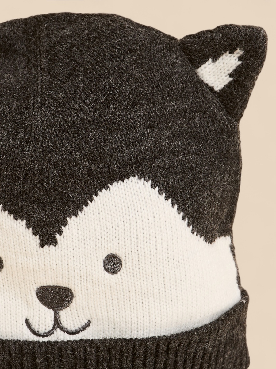 Ear Applique Beanie and Gloves Set