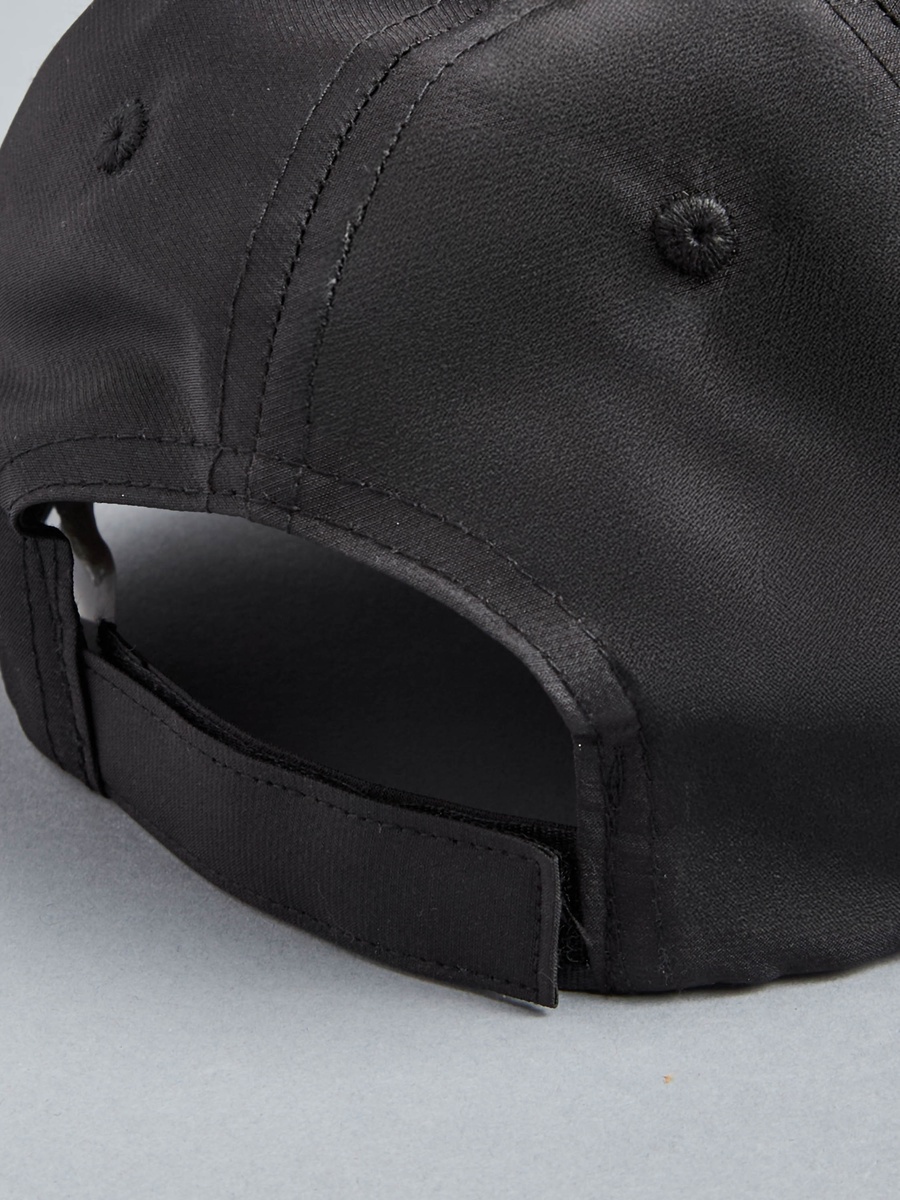 Slogan Detail Cap with Hook and Loop Strap Closure