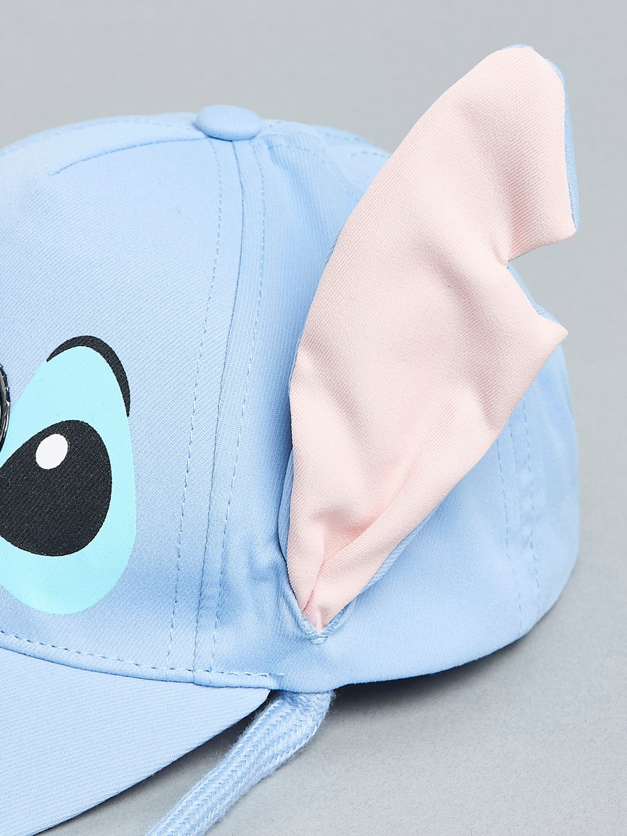 Stitch Print Cap with Moving Ears