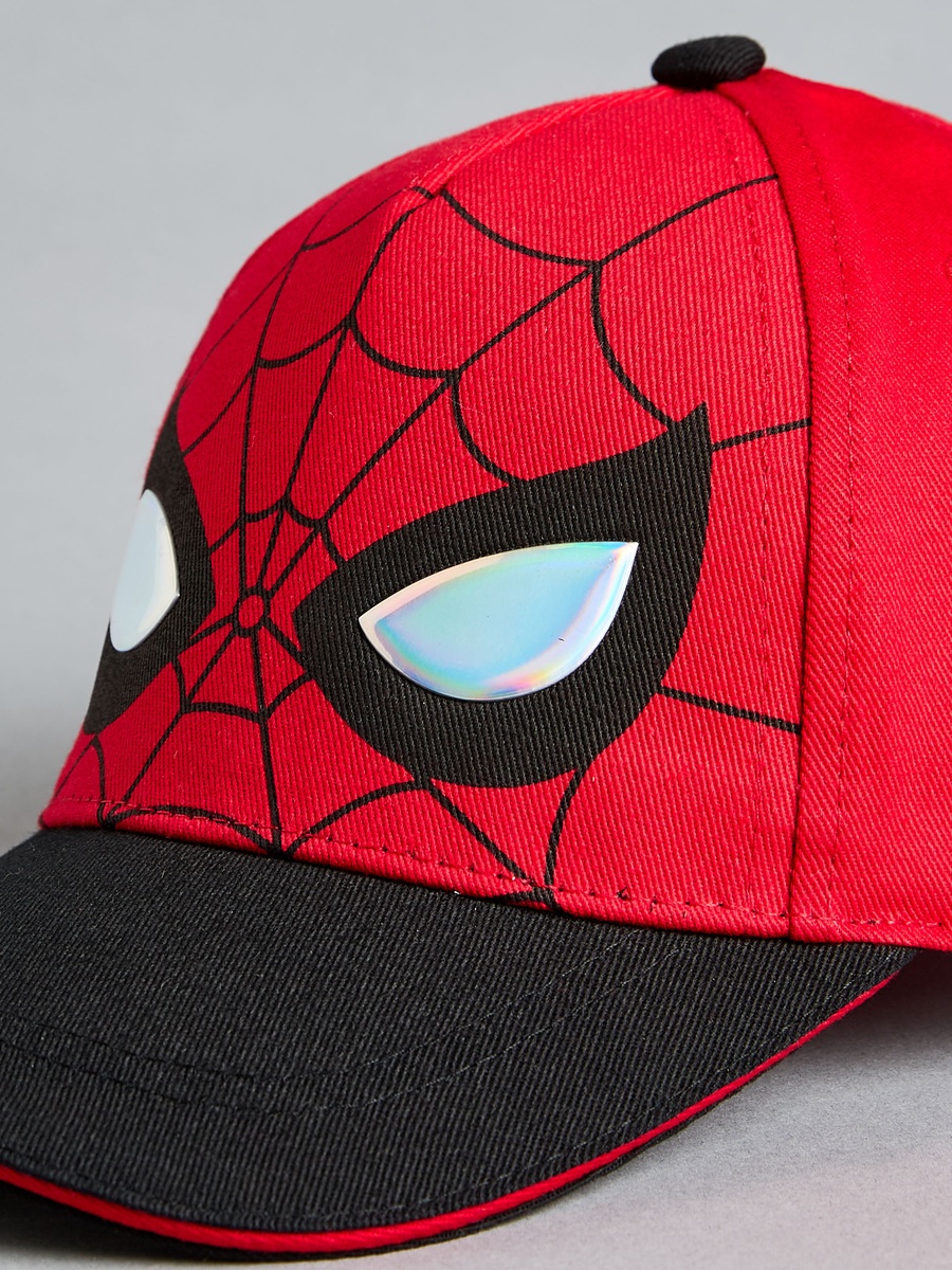Spider-Man Print Cap with Hook and Loop Closure