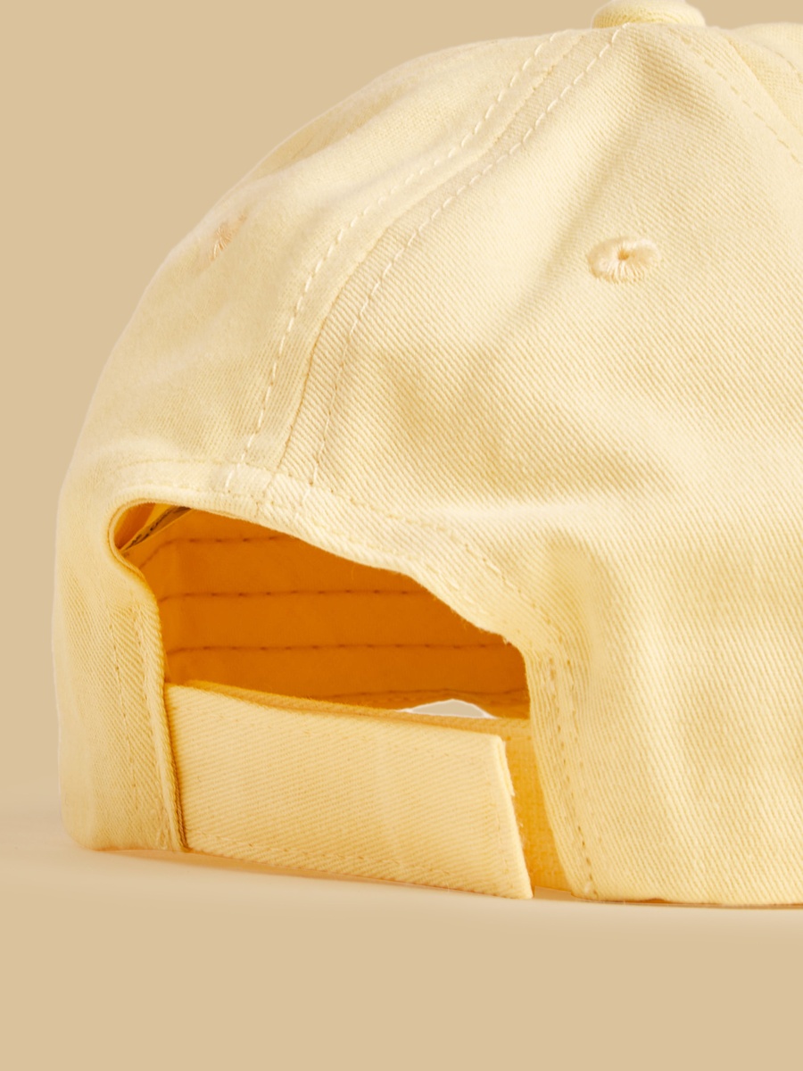 Bow Embellished Cap with Hook and Loop Closure