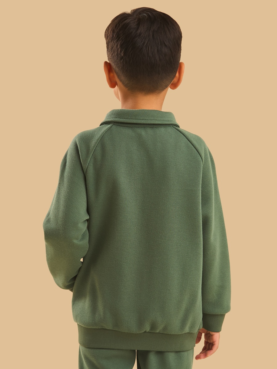 Textured Pique Cotton Coach Jacket
