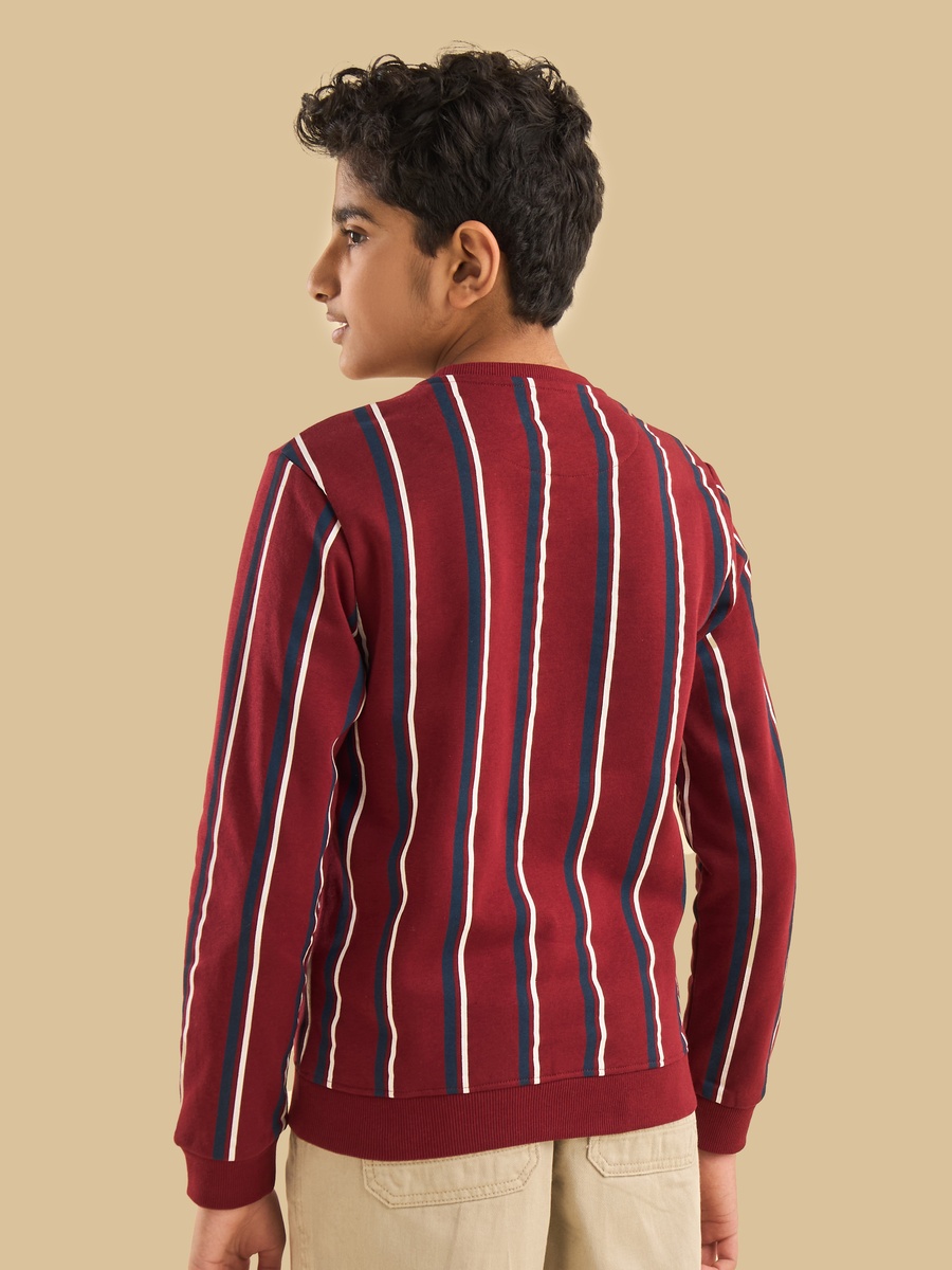 Los Angeles Print Striped Sweatshirt