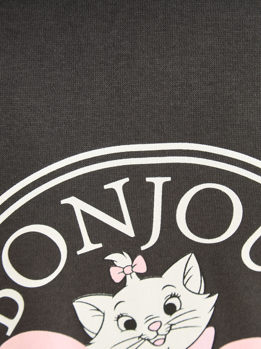 Marie Cat Print Oversized Sweatshirt