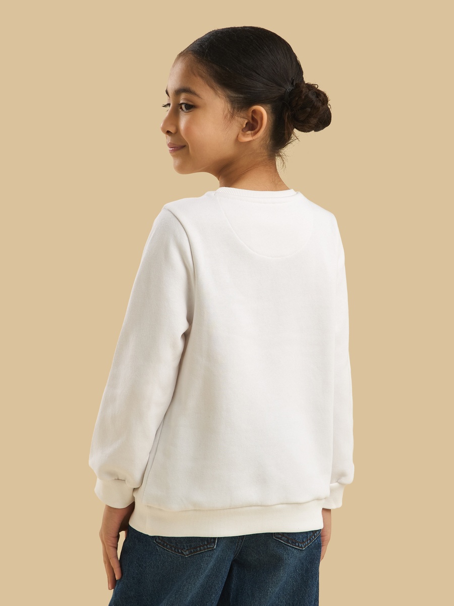 Glitter Bow Print Sweatshirt