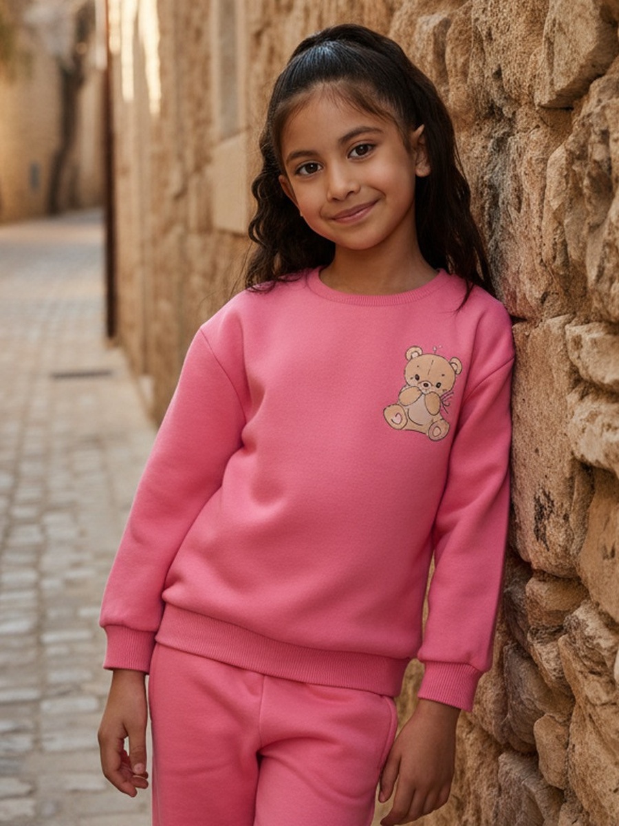 Bear Typographic Print Sweatshirt