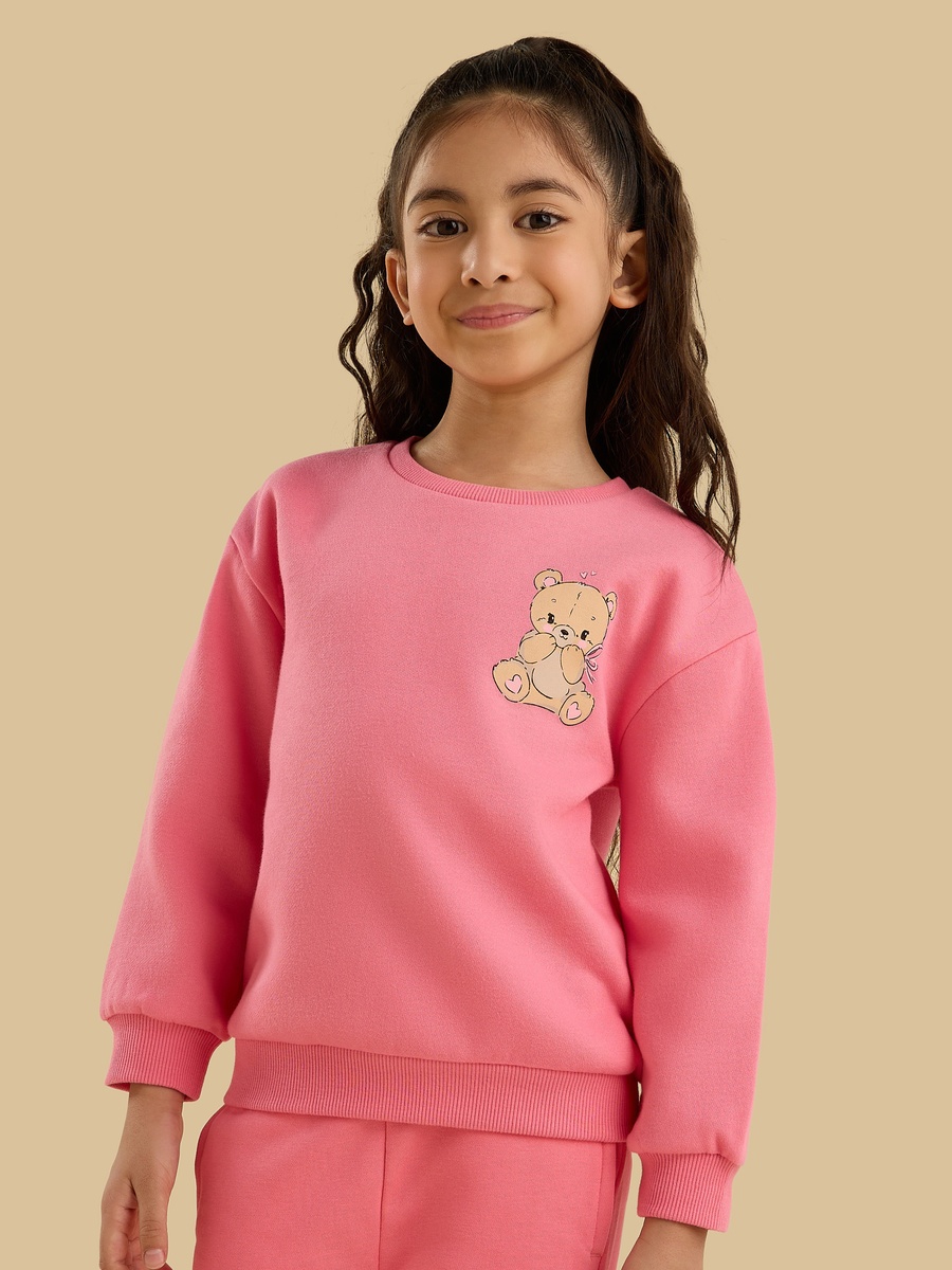 Bear Typographic Print Sweatshirt
