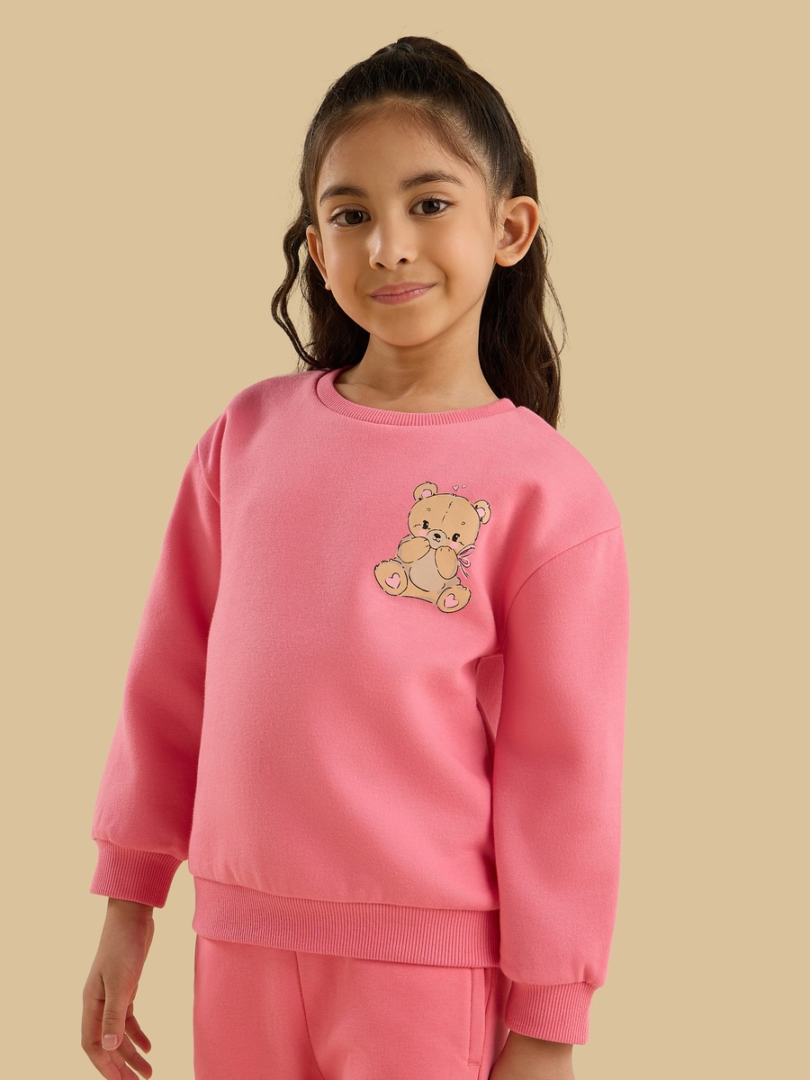 Bear Typographic Print Sweatshirt