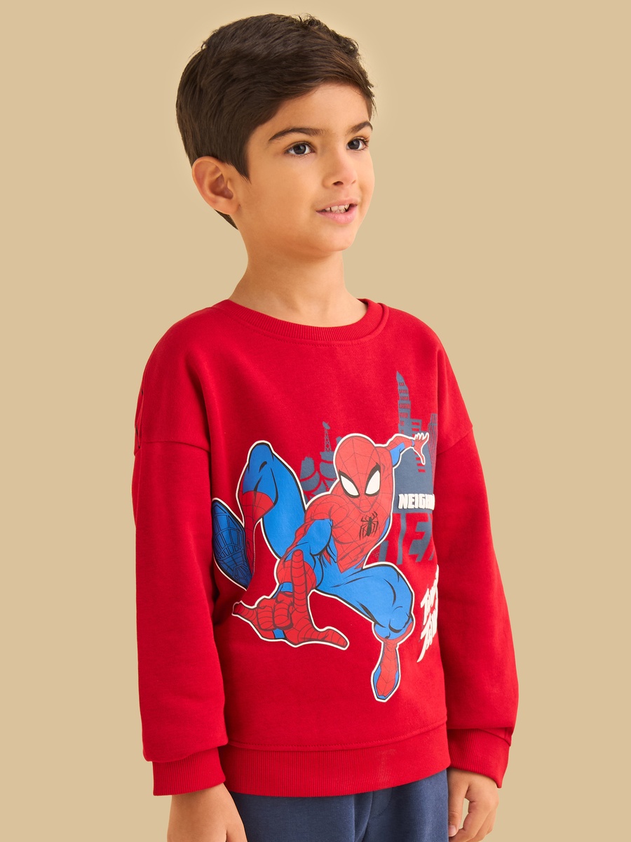 Spider-Man Print Sweatshirt and Joggers Set