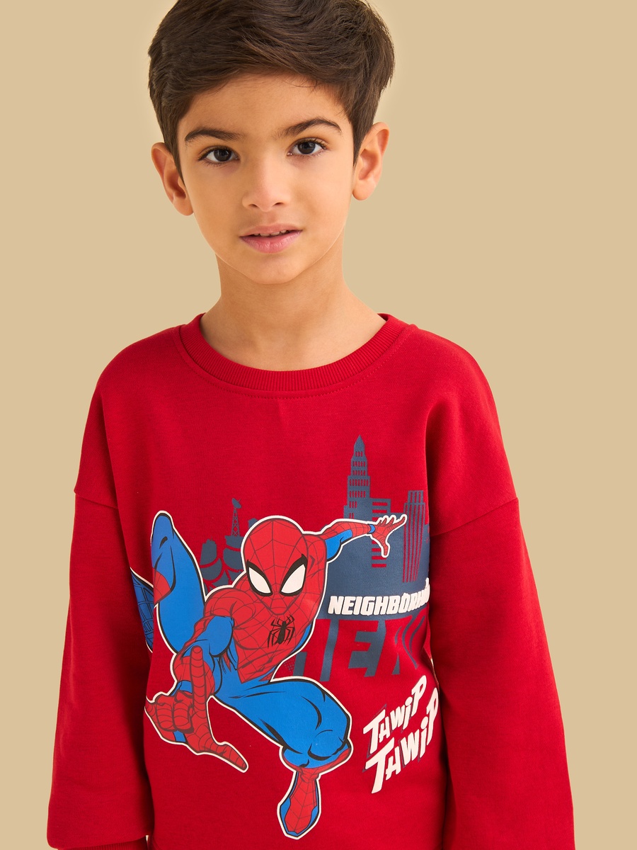 Spider-Man Print Sweatshirt and Joggers Set
