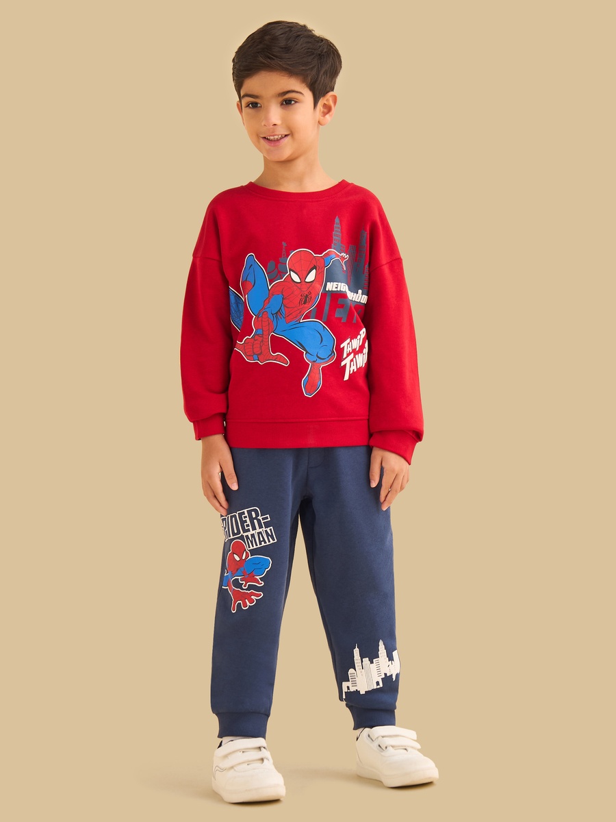 Spider-Man Print Sweatshirt and Joggers Set