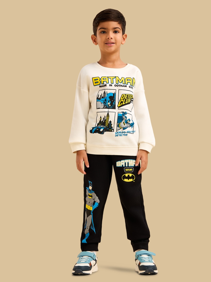 Batman Print Sweatshirt and Joggers Set