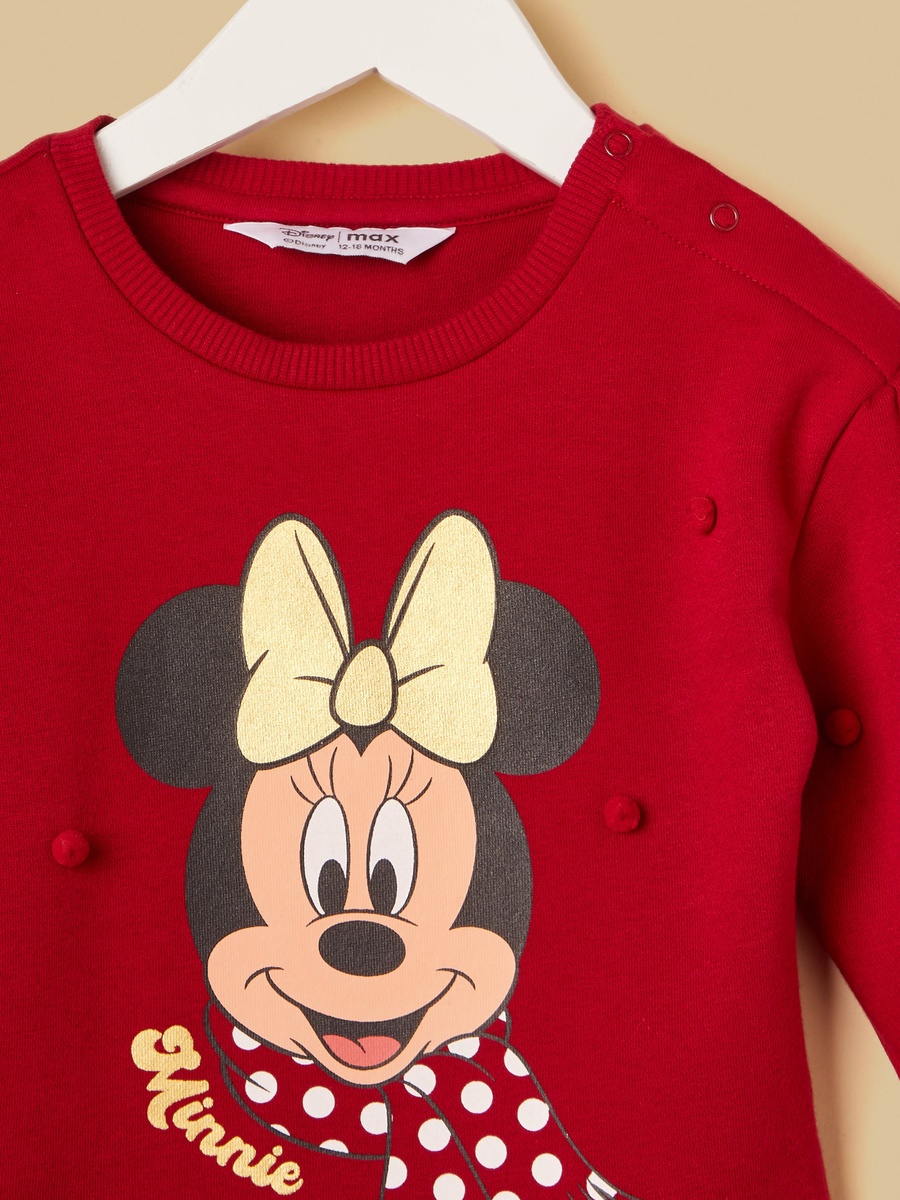 Minnie Mouse Print Sweatshirt and Joggers Set