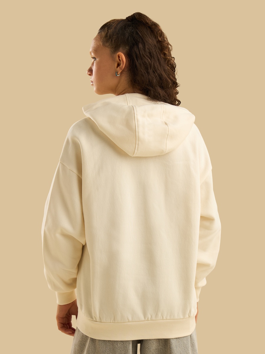 Anime Print Oversized Hooded Sweatshirt