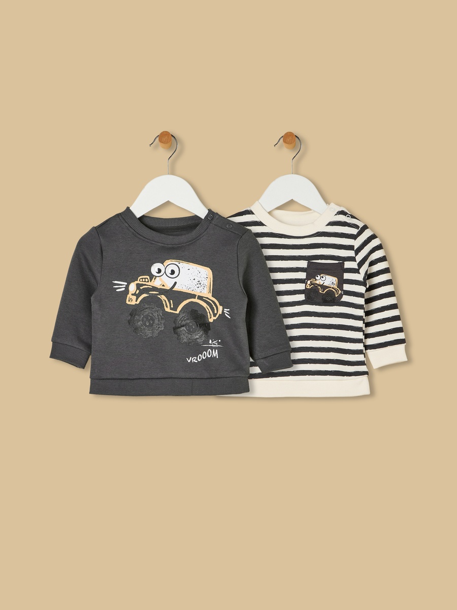 Pack of 2 - Tractor Print Sweatshirt