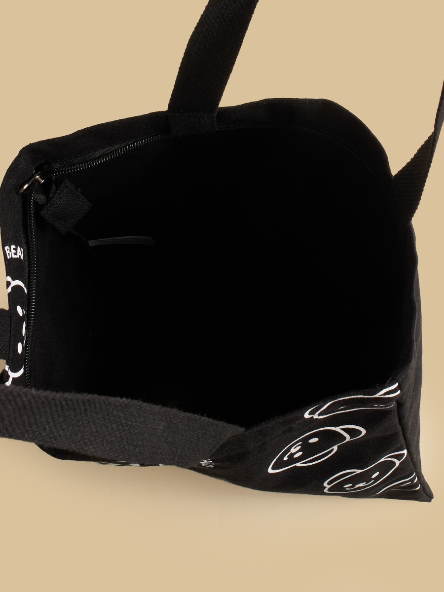 Bear Print Double Handle Tote Bag