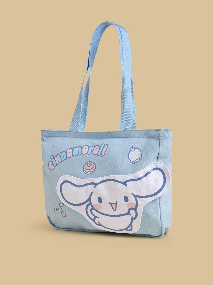 Cinnamoroll Applique Tote Bag with Double Handles