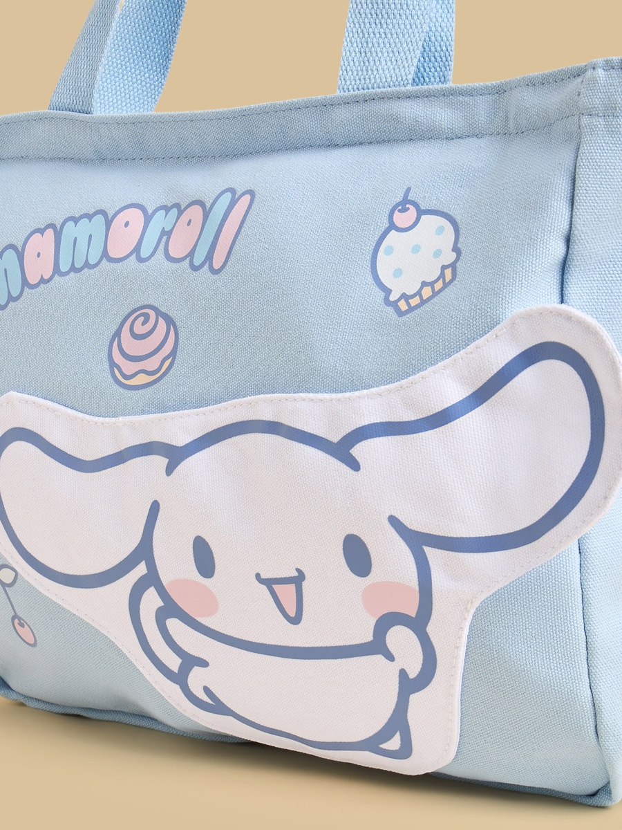 Cinnamoroll Applique Tote Bag with Double Handles