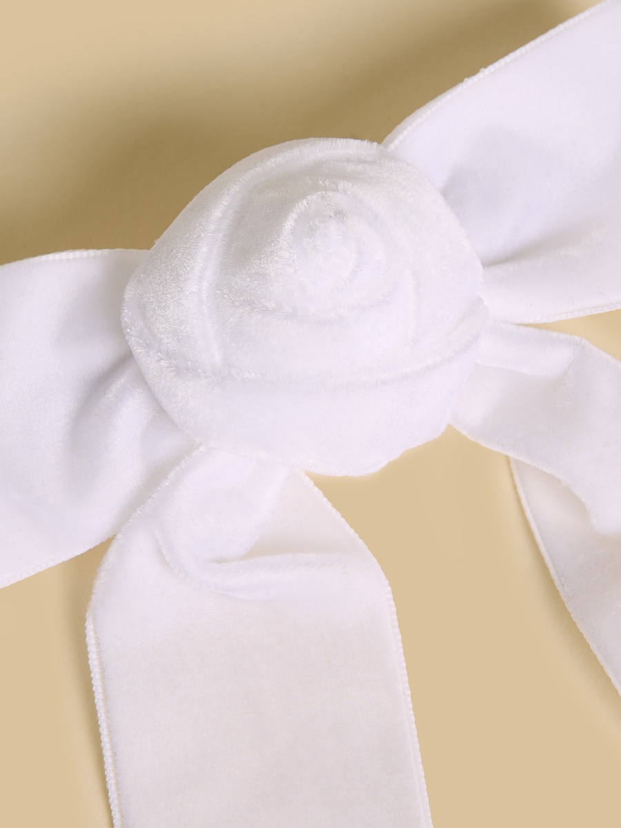 Floral Accent Bow Barrette Hair Clip