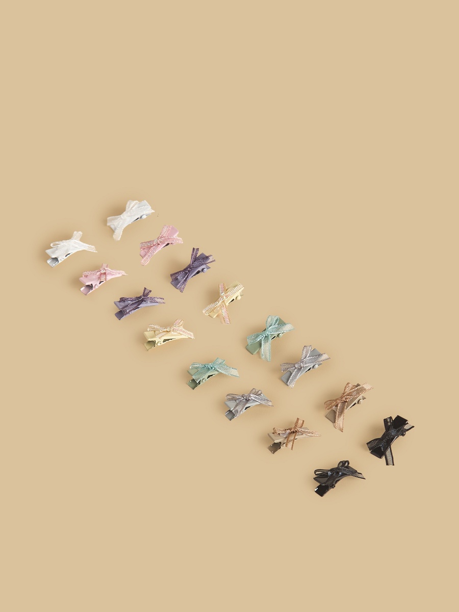 Pack of 16 - Bow Detail Hair Clip