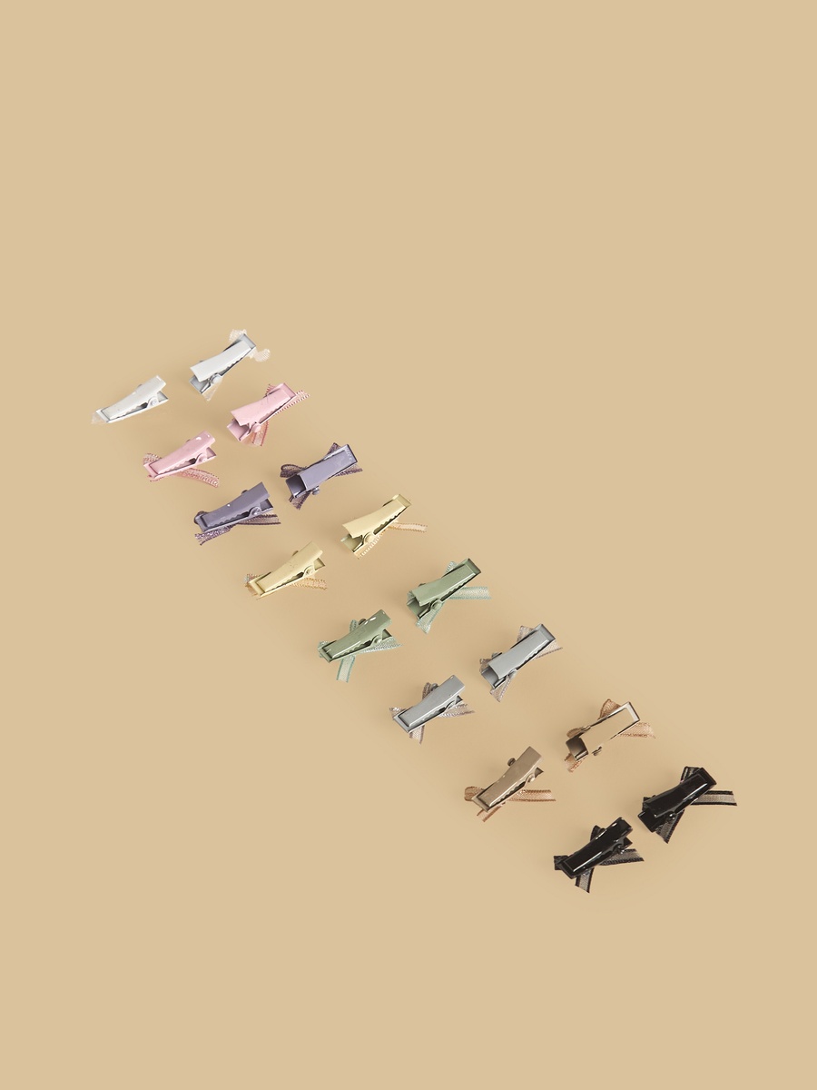 Pack of 16 - Bow Detail Hair Clip