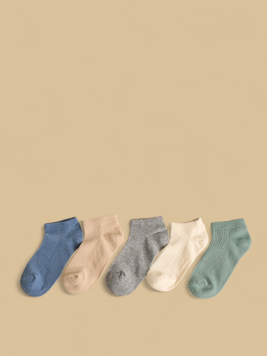 Pack of 5 - Textured Ankle Length Socks