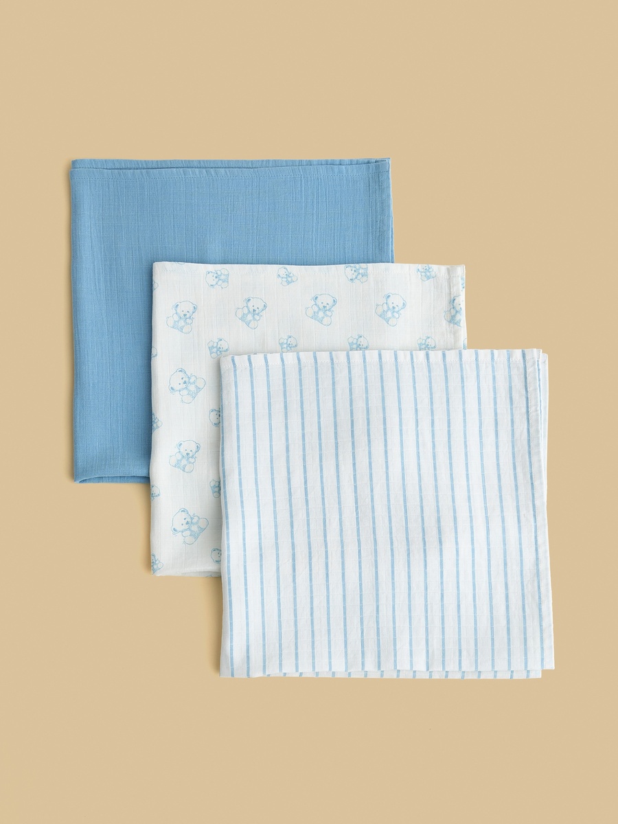 Pack of 3 - Assorted Muslin Cloth