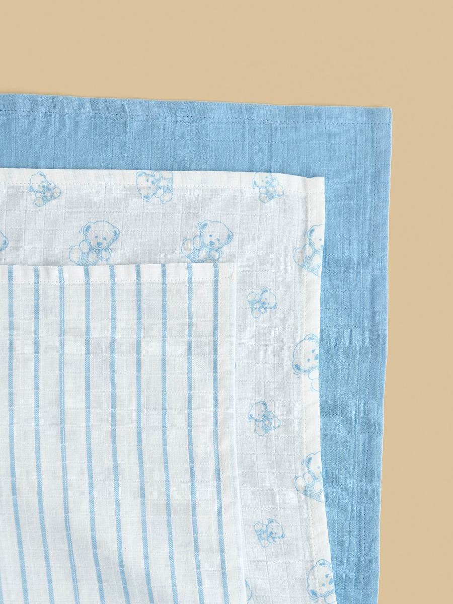 Pack of 3 - Assorted Muslin Cloth