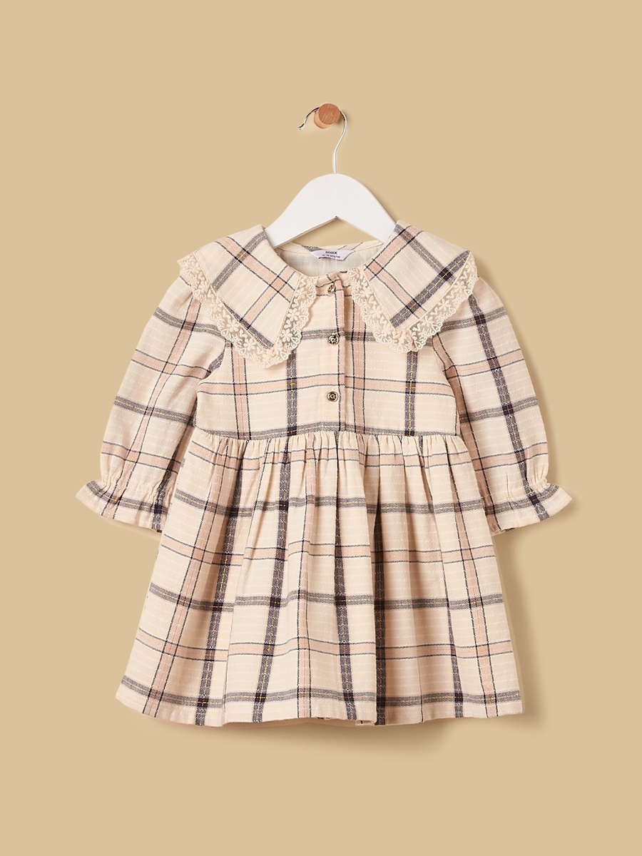 Checked Dress with Shrug