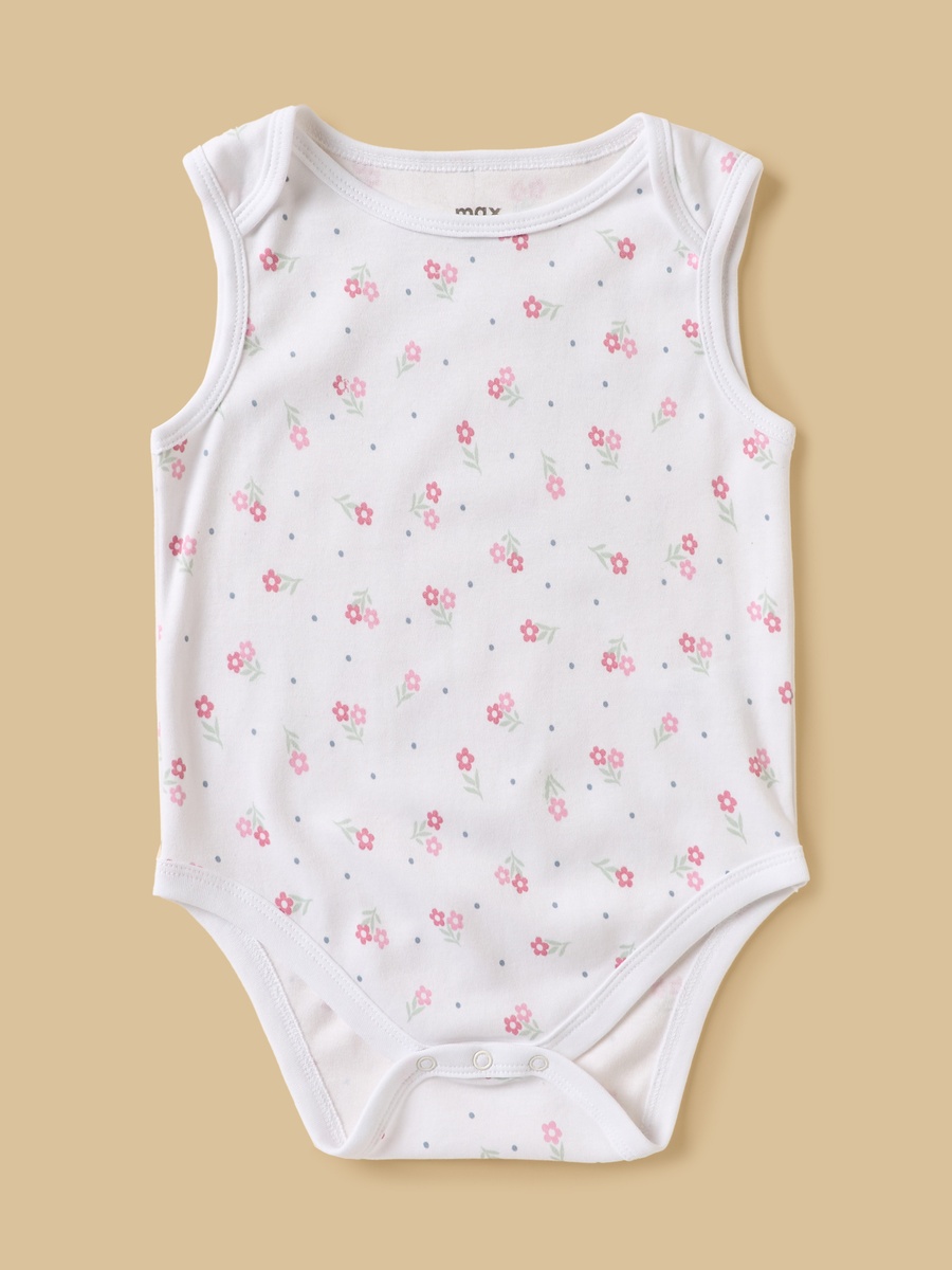 Pack of 5 - Assorted Sleeveless Cotton Bodysuit