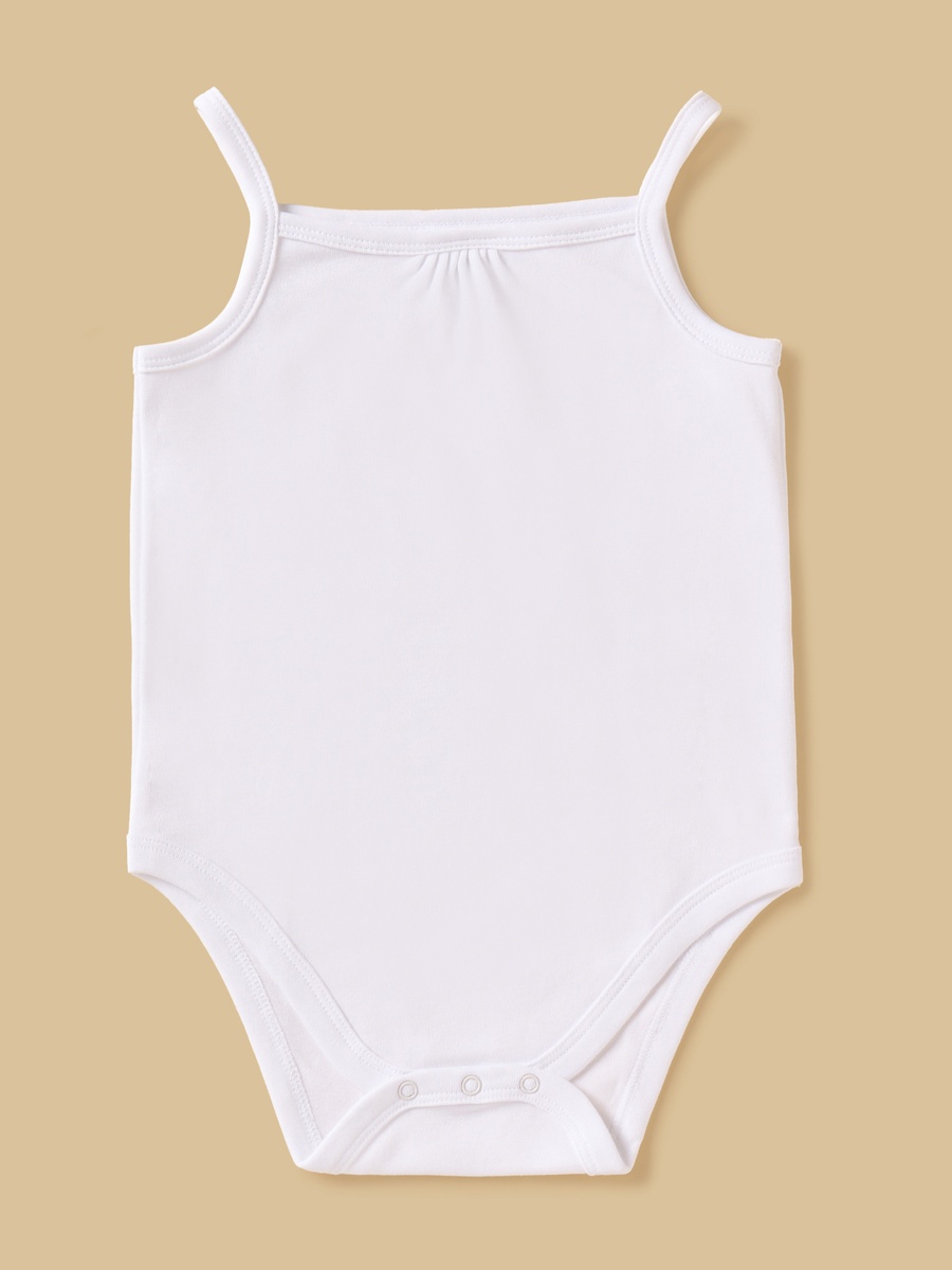 Pack of 5 - Strappy Bodysuit with Button Closure