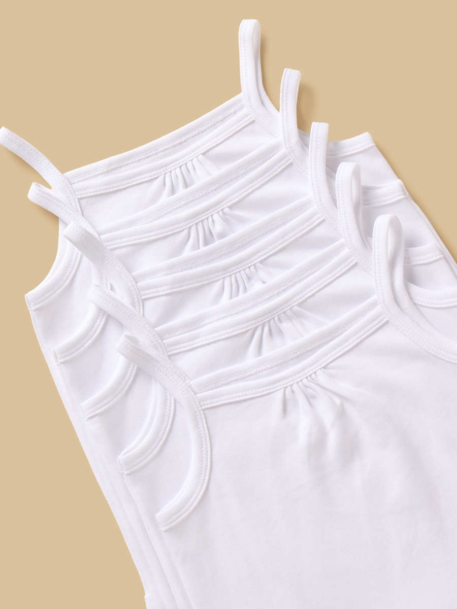 Pack of 5 - Strappy Bodysuit with Button Closure