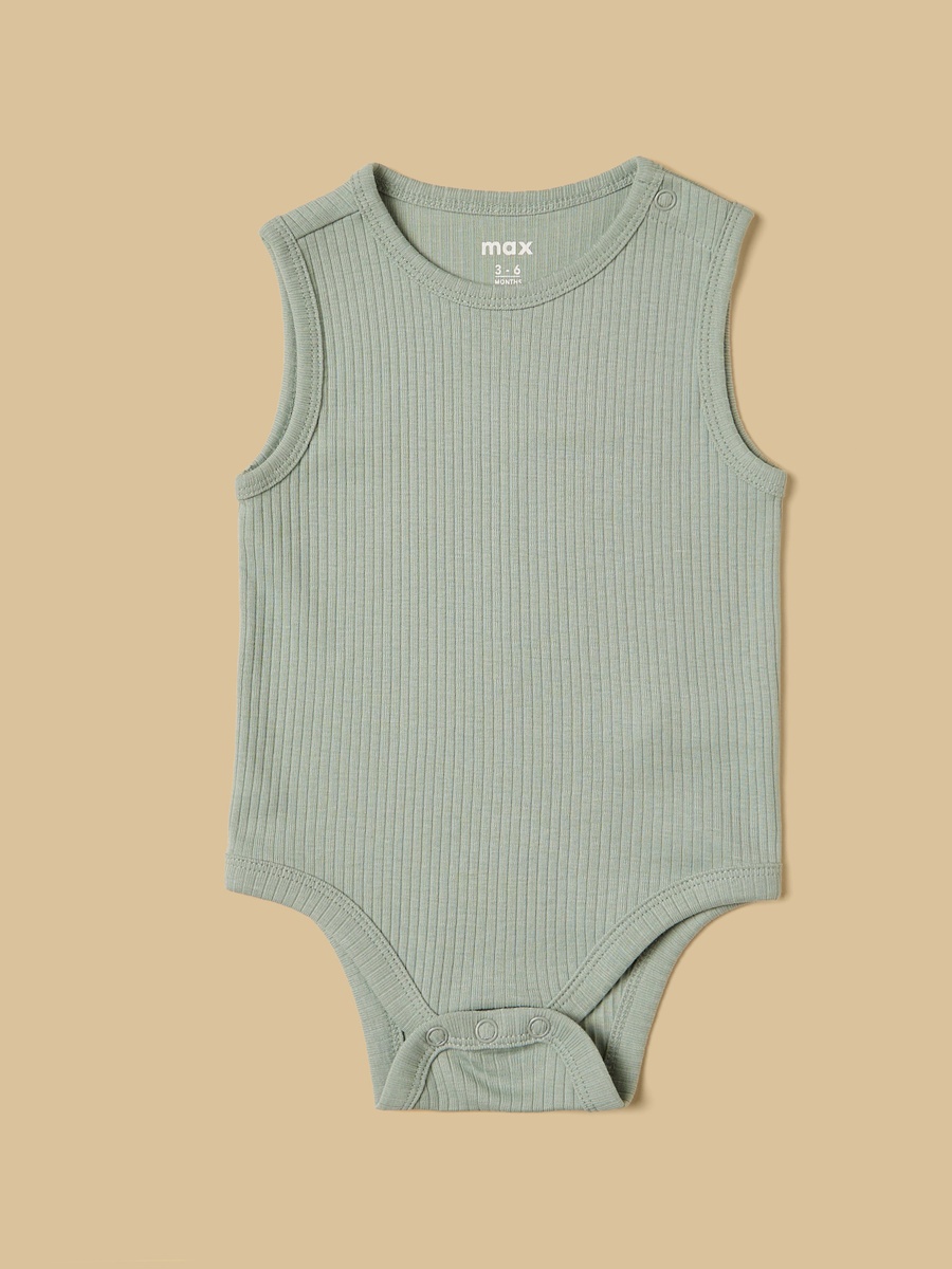 Pack of 3 - Ribbed Sleeveless Bodysuit