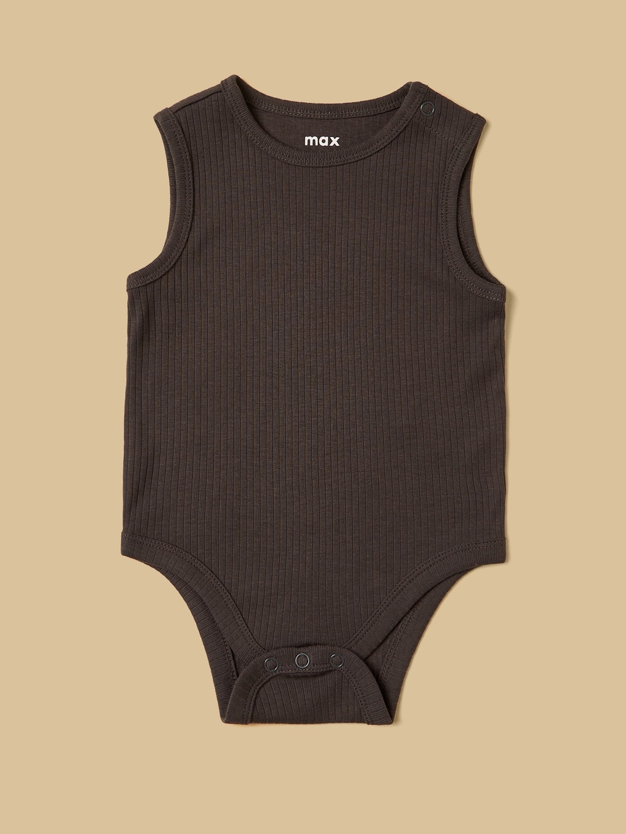 Pack of 3 - Ribbed Sleeveless Bodysuit