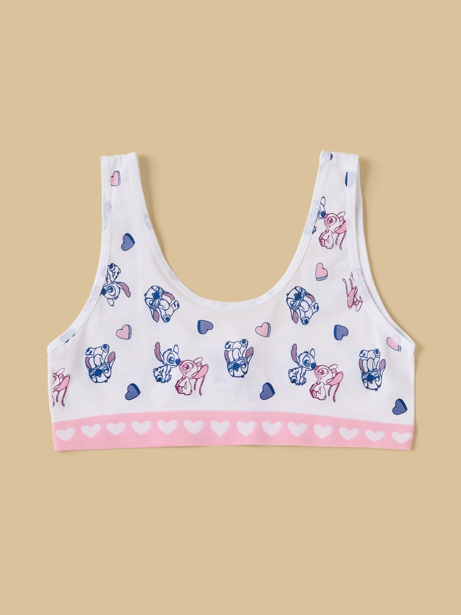 Pack of 2 - Stitch and Angel Print Seamless Trainer Bra