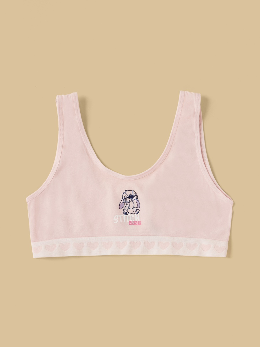 Pack of 2 - Stitch and Angel Print Seamless Trainer Bra