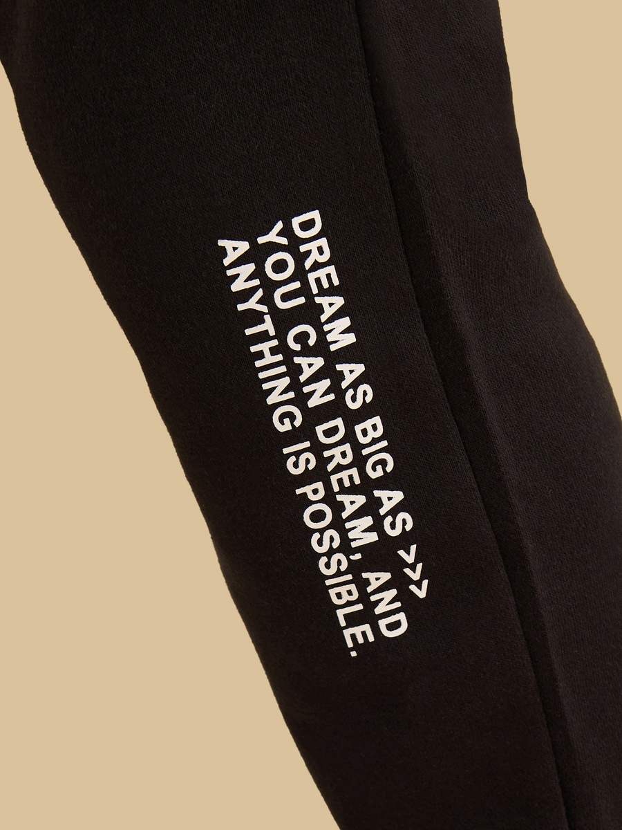 Slogan Print Cargo Joggers