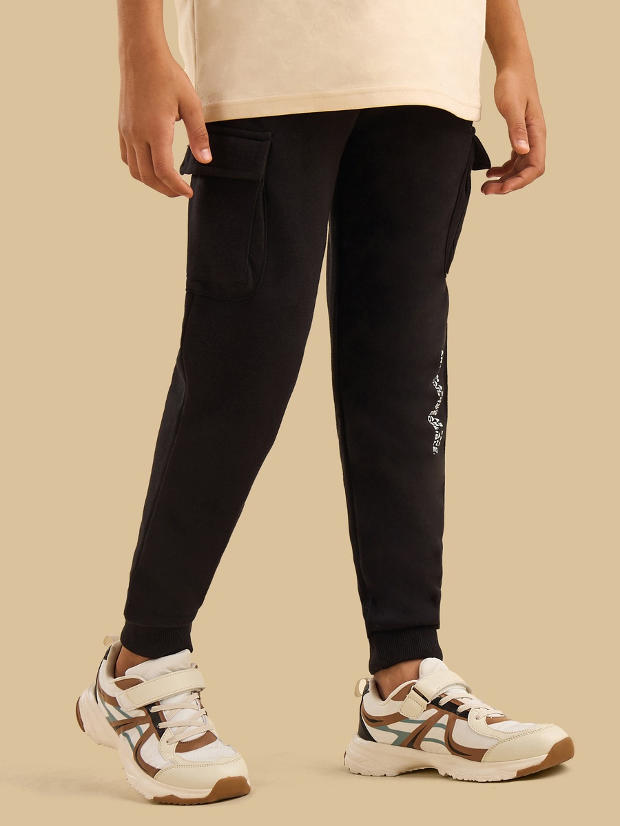 Slogan Print Cargo Joggers
