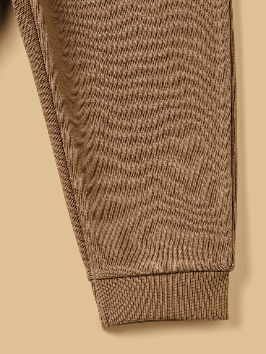 Mid-Rise Drawstring Closure Cotton Joggers