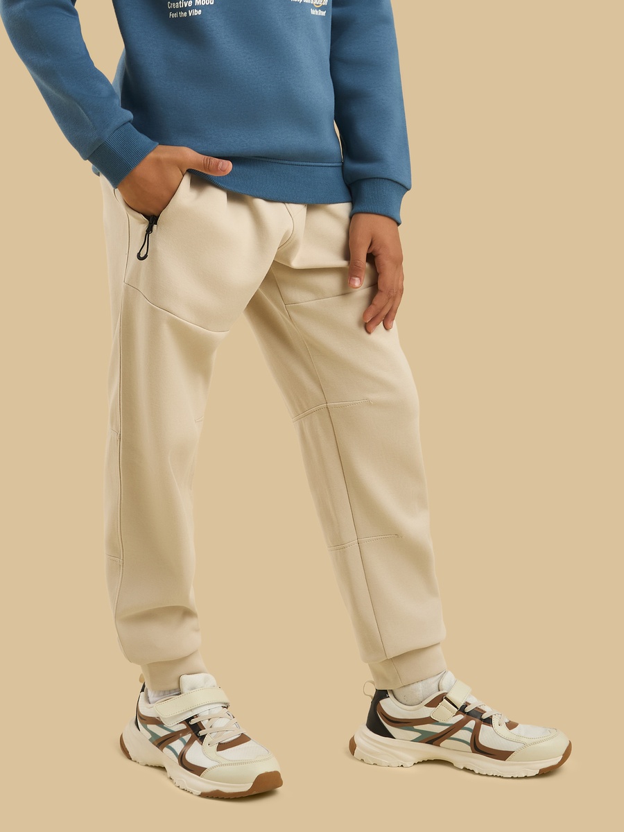 Panelled Interlock Joggers