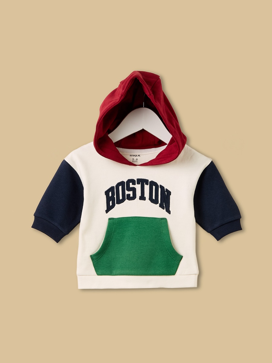 Boston Print Hooded Sweatshirt and Joggers Set