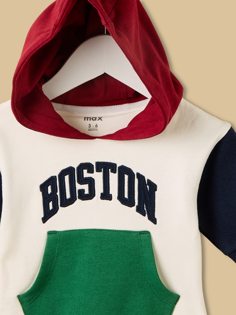 Boston Print Hooded Sweatshirt and Joggers Set