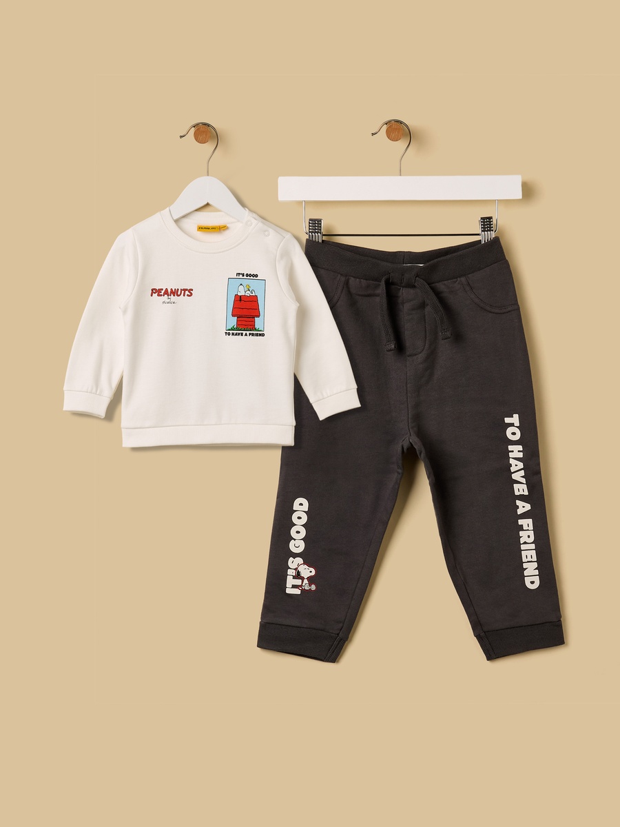 Peanuts Print Sweatshirt and Joggers Set