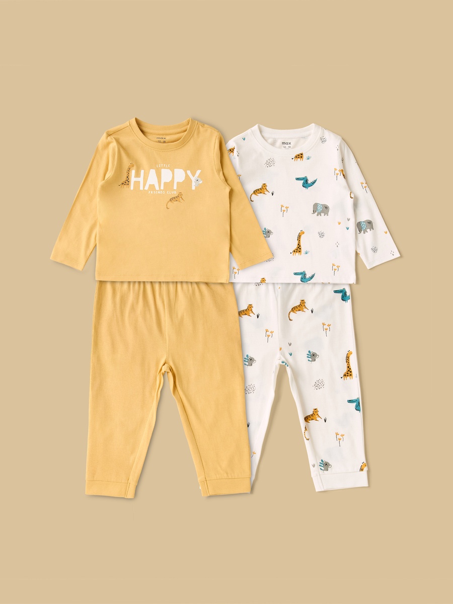 Pack of 2 - Printed T-Shirts and Pyjamas