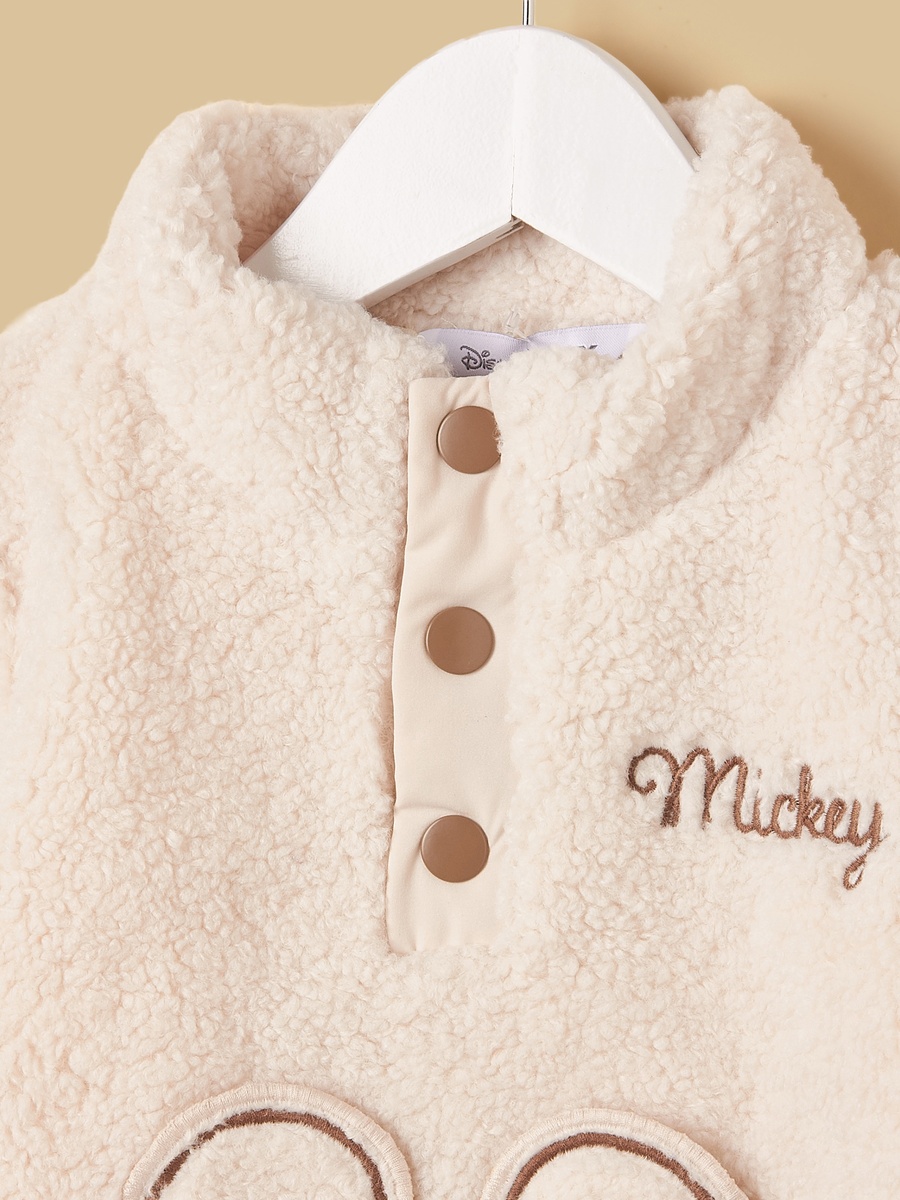 Mickey Mouse Applique Borg Jacket