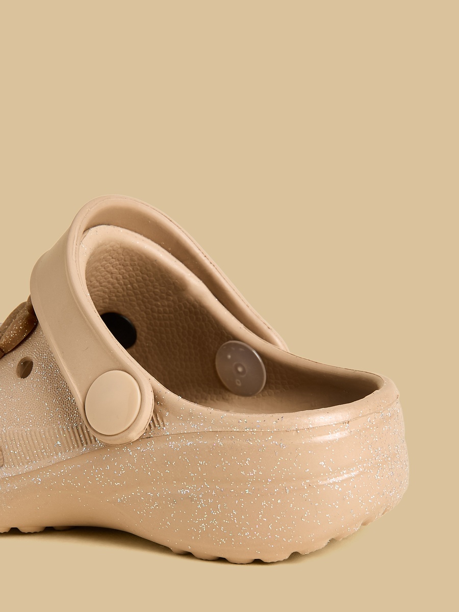 Teddy Bear Applique Clogs with Backstrap