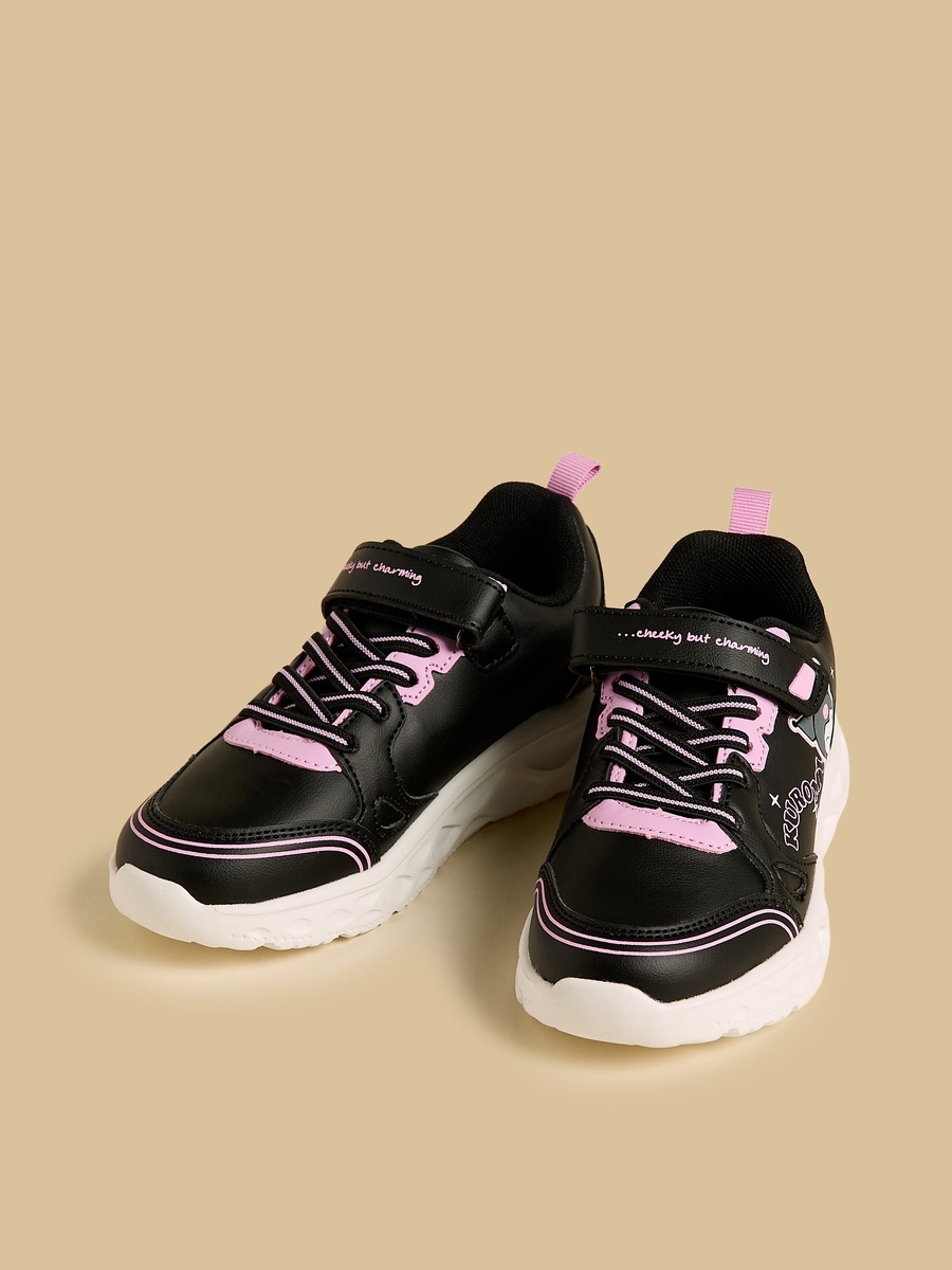 Kuromi Print Sports Shoes with Hook and Loop Closure