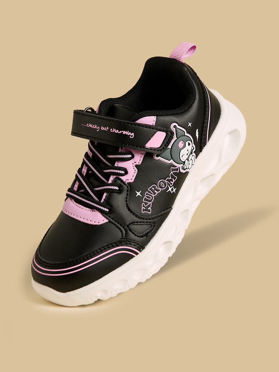 Kuromi Print Sports Shoes with Hook and Loop Closure