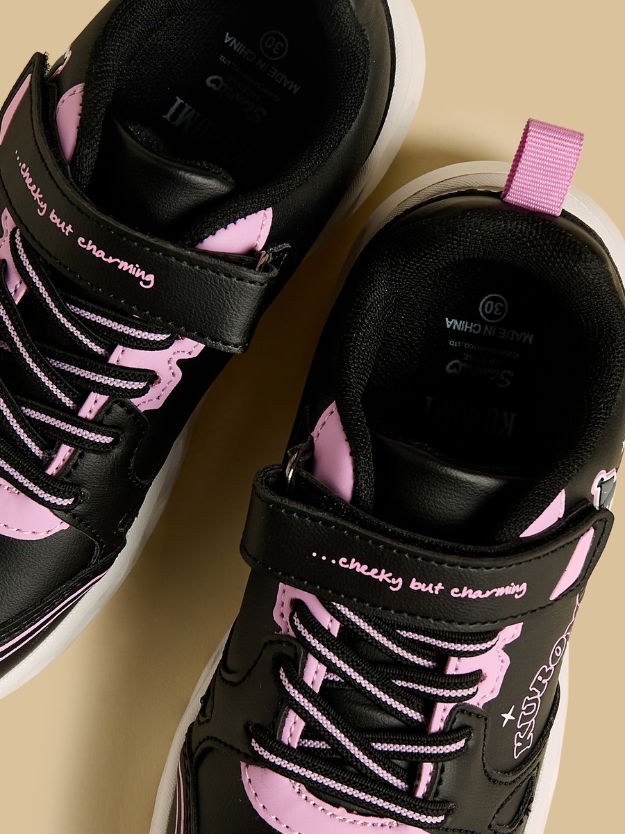 Kuromi Print Sports Shoes with Hook and Loop Closure