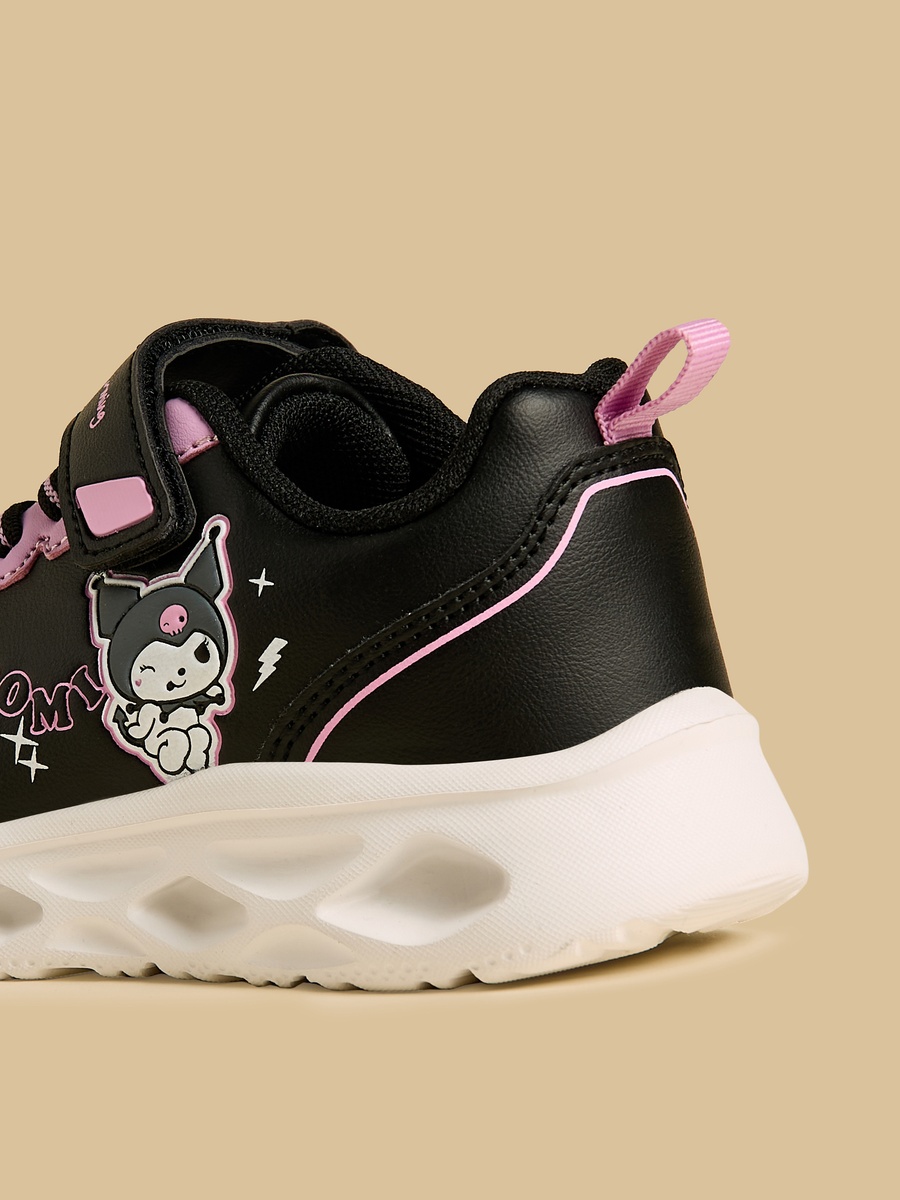 Kuromi Print Sports Shoes with Hook and Loop Closure